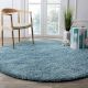 Blue Modern Shaggy Hall Mat